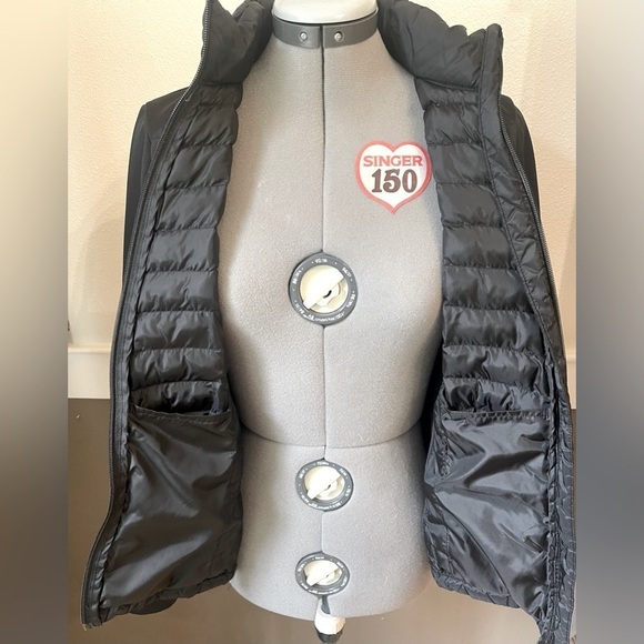 32 Degrees Heat Womens Mixed Media Puffer Coat Sz S Stretch Panels Layering - Picture 11 of 14